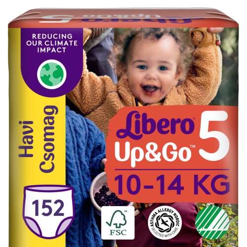 Libero Up&Go mesačné balenie plienok 10-14kg Junior 5 (152ks)