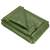 Green waterproof tarp folded, 6x8m, 120g/m², UV protection