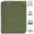 Green waterproof tarp, 6x8m, 120g/m², UV protection, with icons