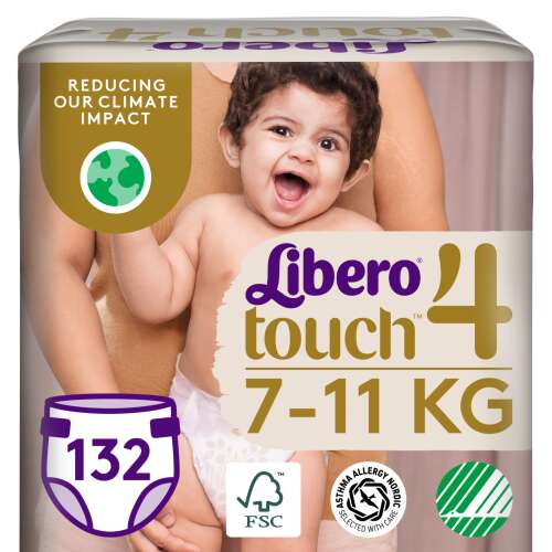 Libero Touch Jumbo mesačná obliečka na vankúš 7-11kg Maxi 4 (132ks)