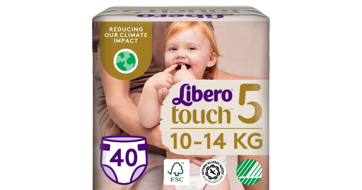 Libero Touch Jumbo monthly diaper pack 10-14kg Junior (120pcs)