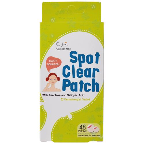 Cettua Spot Clear Anti-Acne kezelő tapaszok arcra, 48 darabos doboz teafaolajjal és szalicilsavval, bőrgyógyászatılag tesztelt foltkezelésre - Bőrhibakezelő
