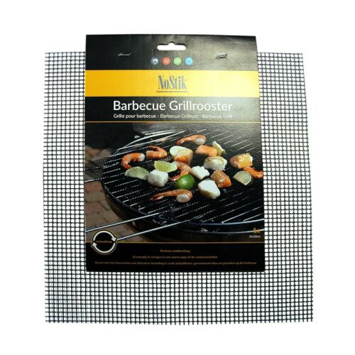 Grill/Grillszőnyeg NoStik 1CCC841, 32 cm, Újrafelhasználható, 260 fokig hőálló, Fekete