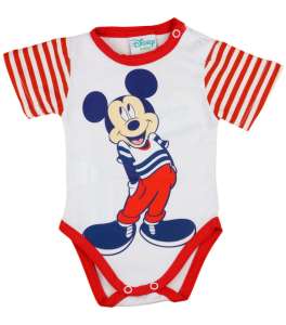 Disney rövid ujjú Body - Mickey Mouse #fehér-piros 30765548 Body-k - Rövid ujjú