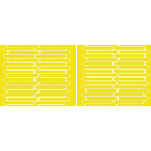 60 darab sárga matt nyíl matrica, 10x2cm, irányjelölésre és rendszerezésre, beltéri használatra ideális - Játék