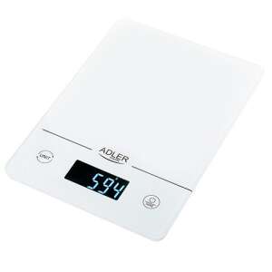 Adler AD 3170 kitchen scale, white, digital, tempered glass platform, 15kg capacity - Kitchen Scale