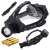 Bailong T70-P70 headlamp with CREE XHP70 LED and power bank, includes 3 batteries, USB cable, and packaging