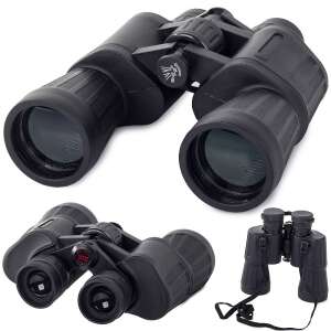 Verk 10x50 military hunting binoculars, black, with carrying strap - Binocular