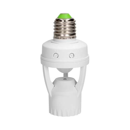 Motion sensor light bulb socket, E27, 60W, PIR, 360 degrees