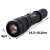 Bailong tactical flashlight with zoom, CREE XM-L T6 LED, 18650 battery, USB charging, black