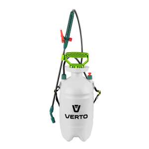 Verto 5L Manual Pressure Sprayer, Green and White, Garden Tool - Verto
