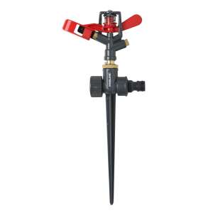 99387 360 fokos impulzusos locsoló, vízpermetező, esőztető, fém, Proline