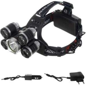 5 LED Rechargeable Headlamp with car and wall charger - Trizand