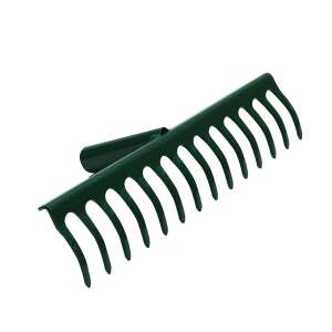 Zöld 16 fogú gereblye, 410 mm széles, kertészkedéshez és szintezéshez - Kézi kerti szerszám