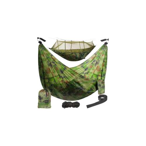 Malatec Santiago Army Single Hammock with Mosquito Net #green