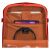 Laptop és tablet rekeszek a CabinZero Classic Pro 32L Tomato Festival hátizsák belsejében, bemutatva a dedikált tech tárolót