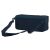 Ferde hátsó nézet a CabinZero Tech Pouch-ról kék csillogó színben, állítható vállpánttal