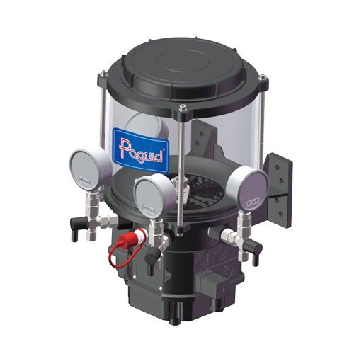 Pumpa PG231-4XLNFCO-1K6-12V-1A1-M automata zsírzópumpa 4 literes tartállyal és 12V-os kivitelben 