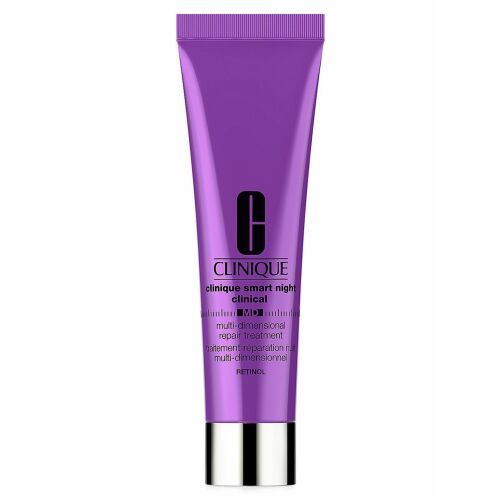Clinique Smart Clinical öregedésgátló éjszakai krém, 30 ml, lila tubus ezüst kupakkal, ránctalanításra és bőrregenerálásra - Clinique