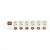 White 6-outlet power strip with individual switches and a master switch, 3 meter cord