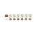 White 6-outlet power strip with individual switches and a master switch, 3 meter cord