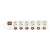 White 6-outlet power strip with individual switches and a master switch, 3 meter cord