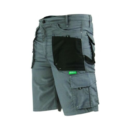 STALCO Basic Line Grey rövid munkanadrág, szürke-fekete, méret: M