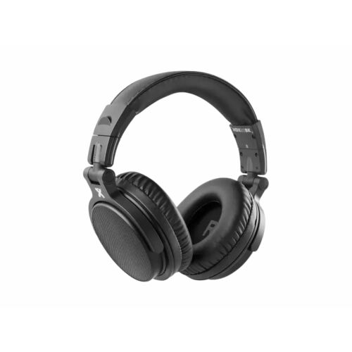 Vonyx HDX50BK DJ fejhallgató, fekete, ferde nézet fehér háttéren 