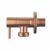 Sarokszelep 1/2" x 3/4" Brush Copper sarokszelep oldalnézet