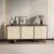 Hanah Home tálalószekrény dió travertin Monaco modern nappaliban, elölnézet