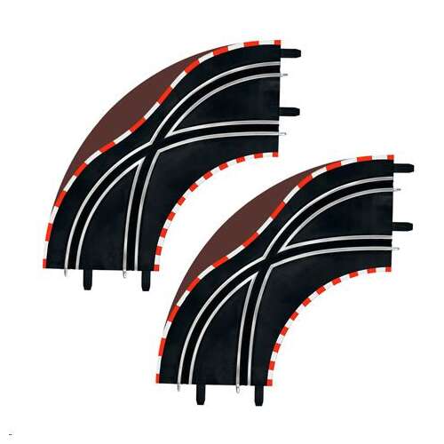 Carrera Go! / DIGITAL 143: 2x Elemente de pistă cu schimbător de cale și curbă