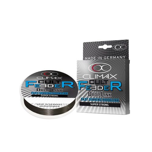 CLIMAX CULT FEEDER FAST SINKING BRAID DROPLINK 10m 0.18mm 9.5kg Dark Grey 176429789 - Fonott előkezsinór