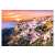 Puzzle Trefl Santorini Zachód Słońca 1000 elementów, obraz z ułożonego puzzla