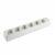 HOME NV 06 6-socket power strip, grounded, white