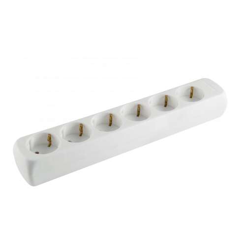 HOME 6-outlet grounded power strip, white, NV 06