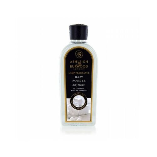Ashleigh & Burwood Babapúder Illatlámpa Utántöltő 250ml katalitikus lámpákhoz, átlátszó üveg fekete címkével - Illatolaj