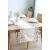 Hermia Runner Multicolor RNNSRV0062 luxus 100% pamut asztali futó virágmintával, étkezőasztalon terítékkel és poharakkal