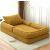 Atelier Del Sofa Ágy melletti Alvó, mustársárga gyerek összecsukható kanapéágy párnával, üresen, hangulatos hálószobai környezetben, játékra és pihenésre ideális