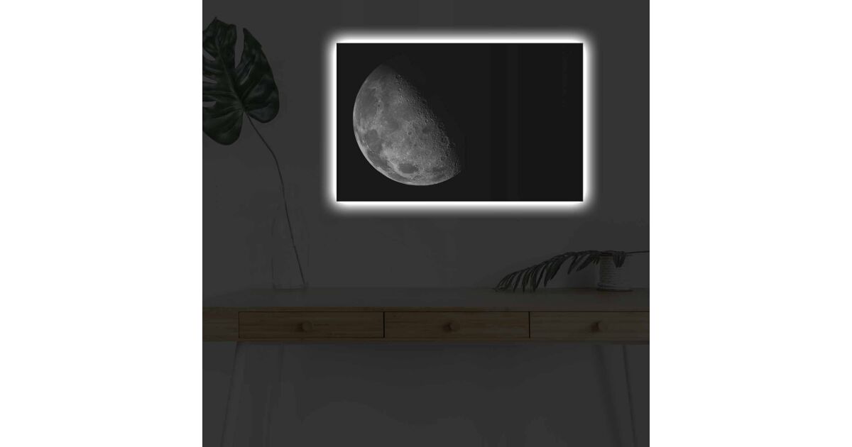 Wallity Dekoratív LED Világítású Többszínű Vászonkép NASA-031 176546215