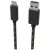 Közelkép a Snakebyte Charge:Cable SX USB-C és USB-A csatlakozóiról, fekete-zöld fonott kábellel