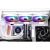 Thermalright Frozen Notte 360 White ARGB V2 folyékony hűtő fehér PC házba szerelve, bemutatva élénk ARGB világítását és zökkenőmentes integrációját más fehér alkatrészekkel