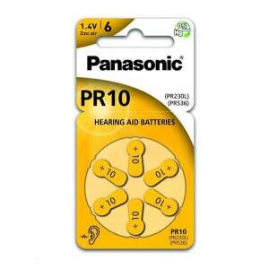 Panasonic PR10 hallókészülék elem, 6 db-os csomag, 1.4V cink-levegő - Panasonic