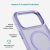 Epico 94210102200001 Lila Mobiltelefon tok, infografika, amely részletezi az 'Ütés- és karcolásvédelem', 'Emelt alumínium kamera keret', 'Alumínium gombok' és 'SGS-tanúsított 2m-es ejtési teszt' funkciókat