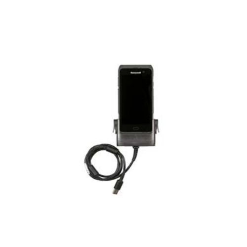Honeywell CT45-SN-CNV töltőadapter vonalkódolvasókhoz USB kábellel, fekete, fehér háttéren - Irodatechnikai kiegészítő