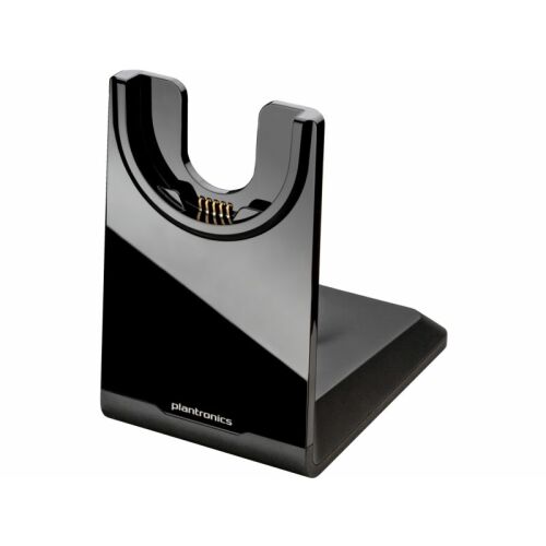 HP Poly Voyager Focus UC USB-A töltőállvány fejhallgatóhoz, fekete, szögből nézve - Headset kiegészítő
