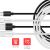 Verbatim 32393 USB 2.0 1M USB-A USB-C kábel iker csomag, fekete és fehér kábelek 18W PD 3.0 és USB-A C ikonokkal