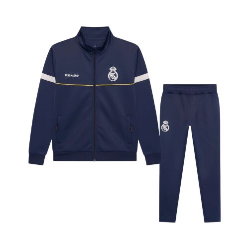 Real Madrid gyerek kék melegítő garnitúra 2025/26, dzseki és nadrág, hivatalos fociedzés szett gyerekeknek - Gyerek melegítő