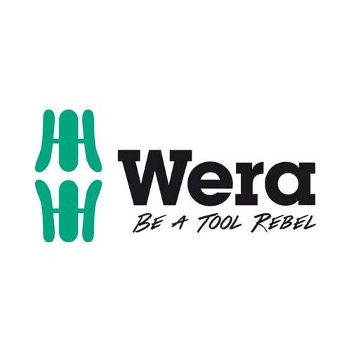 Wera márka logója 'BE A TOOL REBEL' szlogennel fehér háttérrel, a szerszámok minőségét és innovációját képviseli - Fúrók és csavarozó kiegészítő
