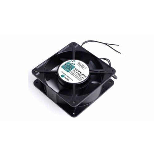 Ventilátor 220V AC 38mm golyóscsapágy DN-FAN120B, fekete hűtőventilátor ipari vagy elektronikai alkalmazásokhoz - Ventilátor