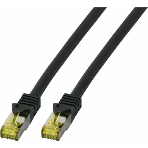 EFB RJ45 Patchk. S/FTP Cat.6A LSZH Cat.7 Rohk. 0.50m schwarz 176717539 - Patch kábel